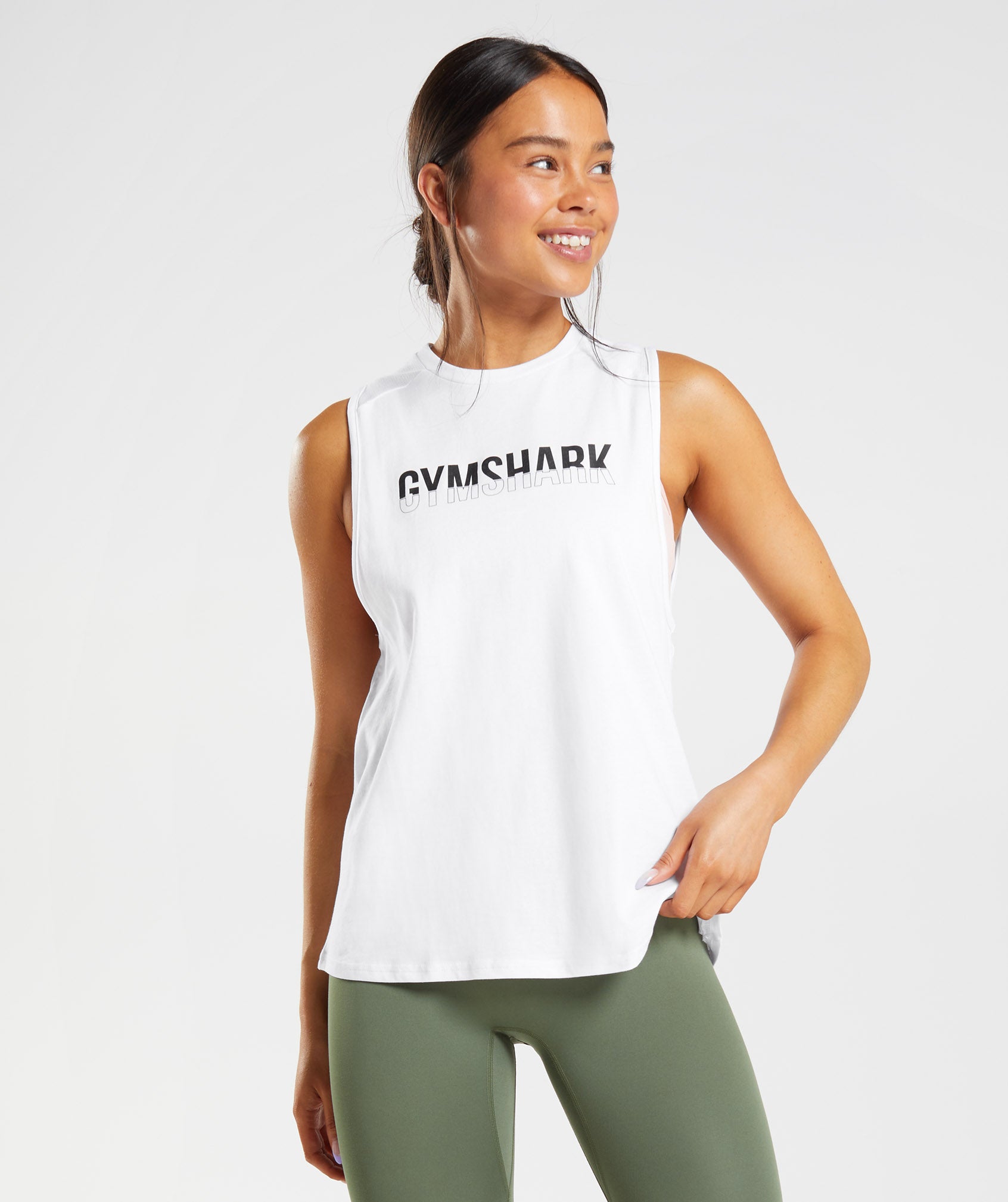 Gymshark Womens Scoop Back Pulse Vest Tank Top Sea Foam Green Size XS