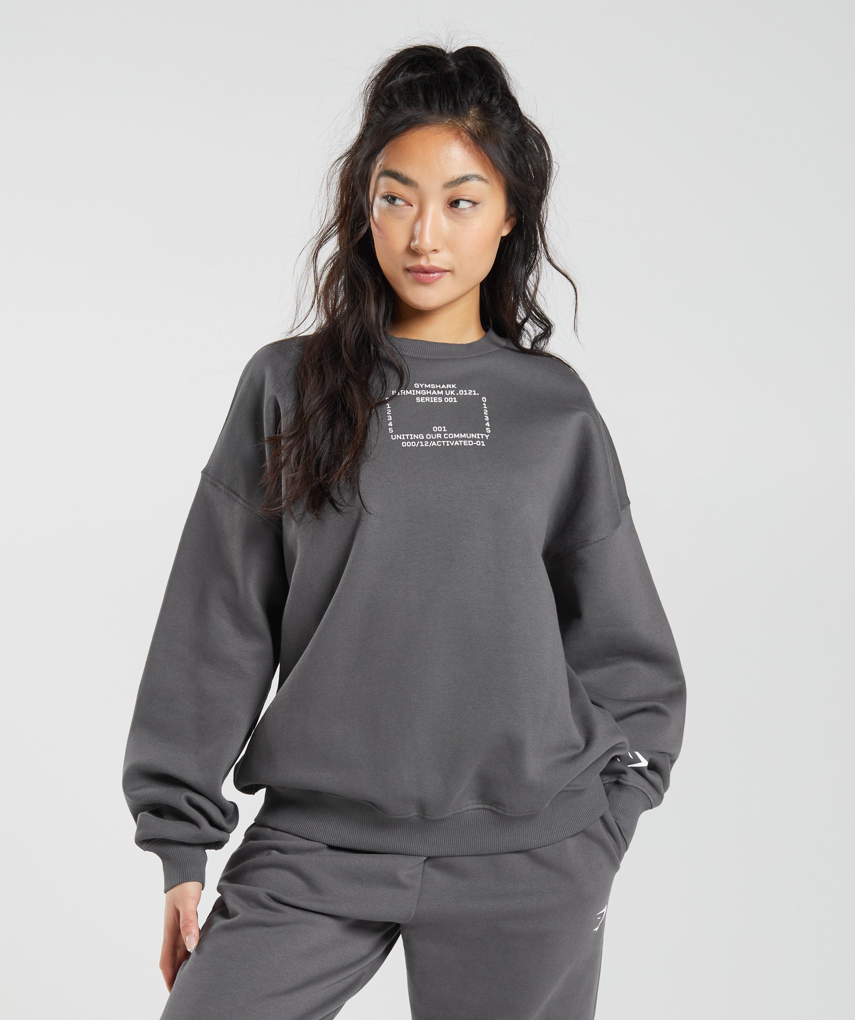 Activated Graphic Sweatshirt in Silhouette Grey - view 1