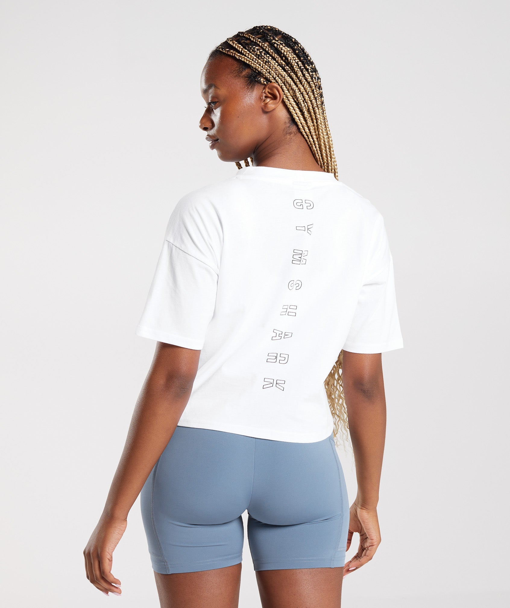 Central Graphic Midi Tee in White - view 1