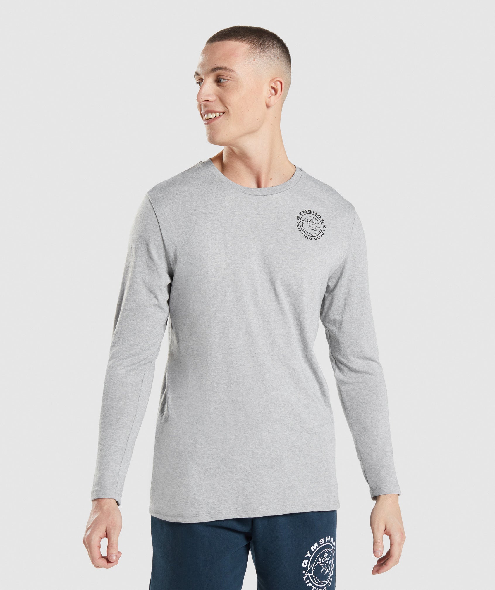 Legacy Long Sleeve T-Shirt in Light Grey Core Marl - view 1