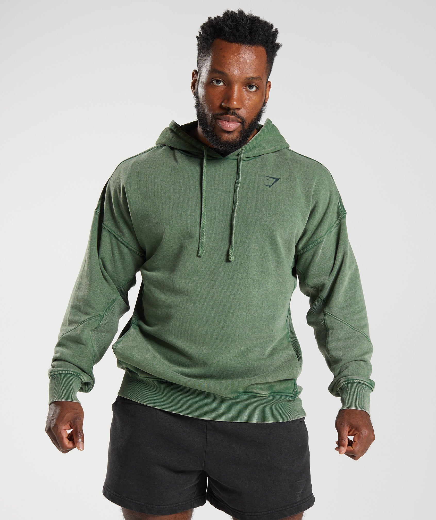 Power Washed Hoodie in Iguana Green - view 2