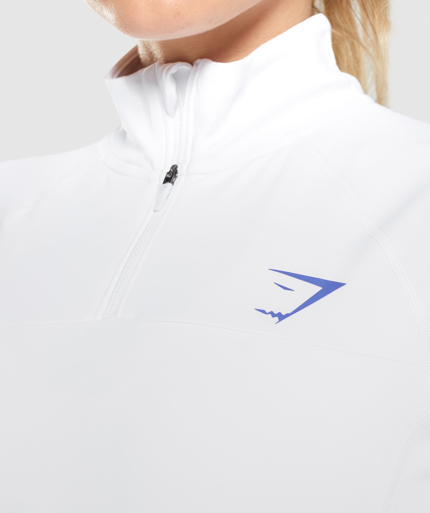 Pulse 1/4 Zip in White - view 6