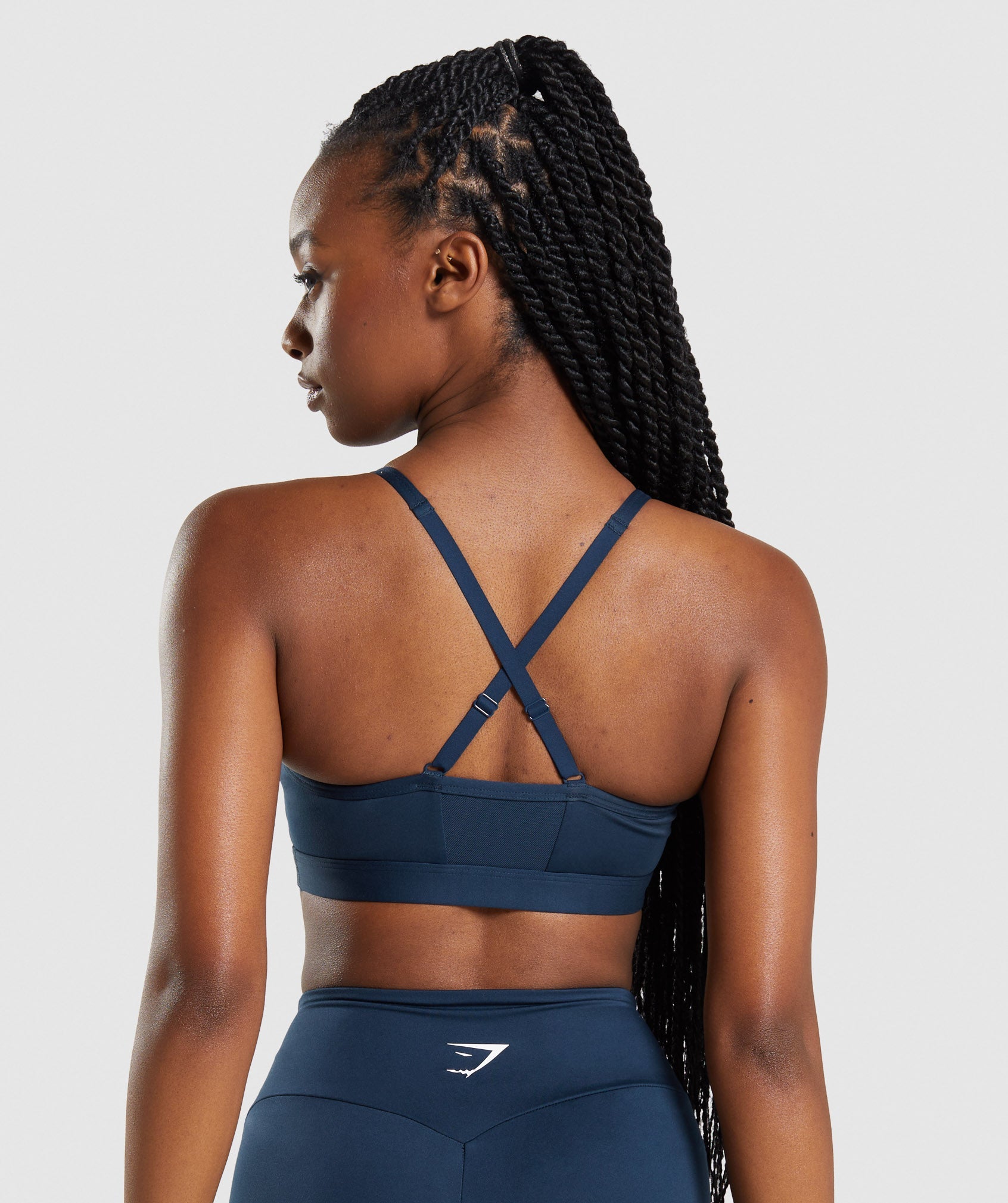 Racerback Sport-BHs für Damen, Y-Rücken, gepolsterter Sport-BH, sexy  Longline Strappy Workout Yoga BH mit abnehmbaren Cups, Hellblau 01, X-Small  : : Fashion