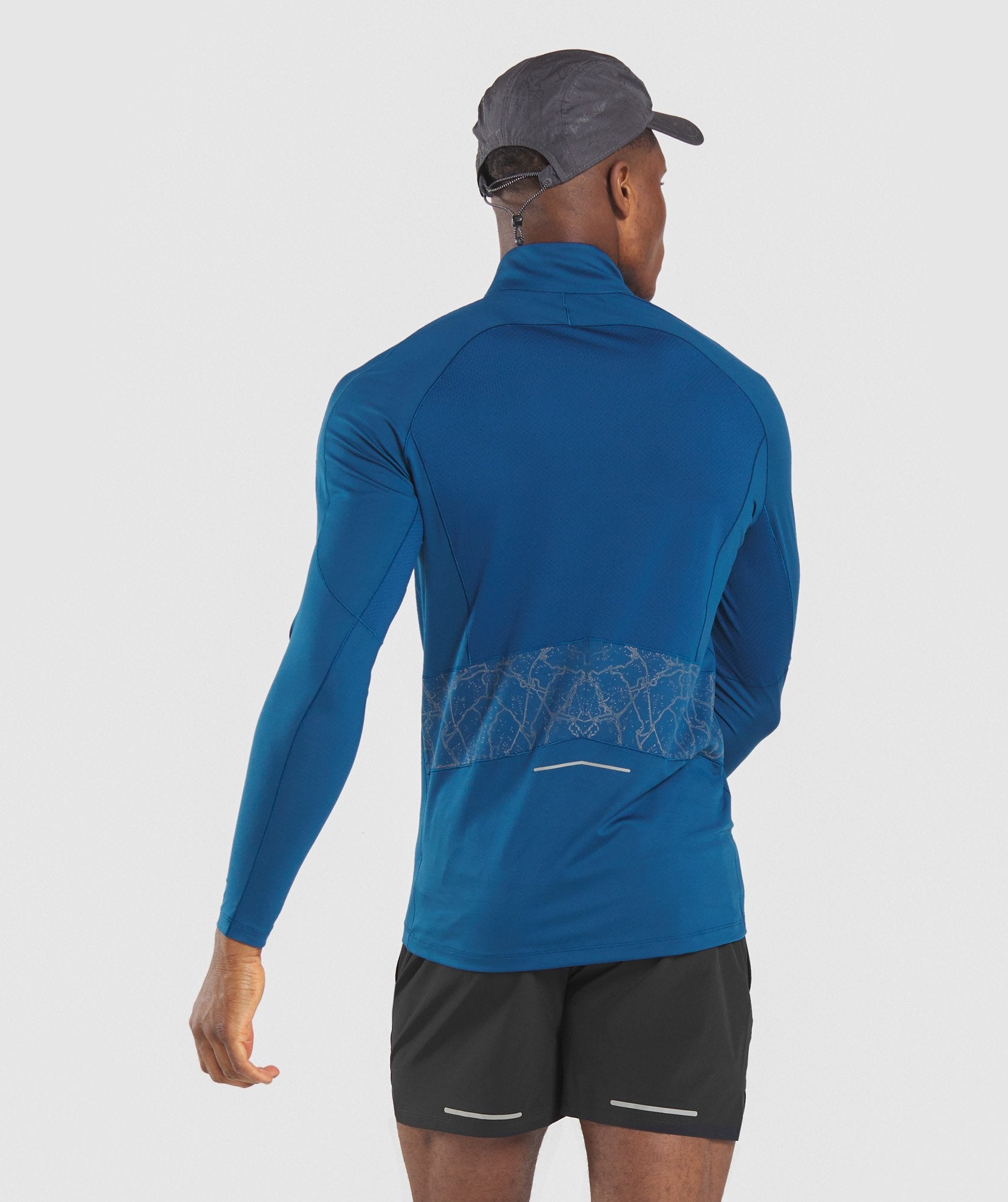 Speed 1/4 Zip Pullover in Petrol Blue - view 3