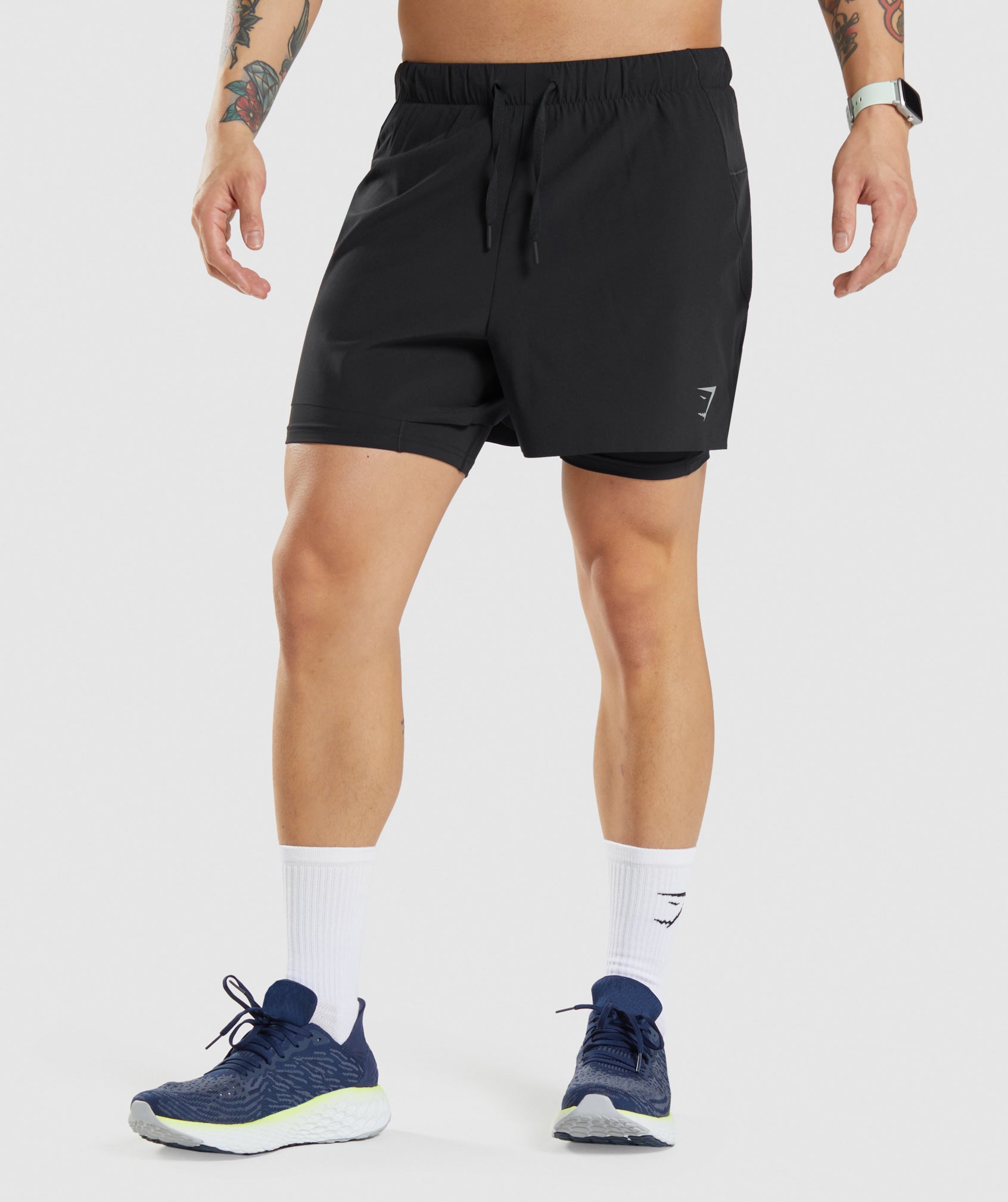 Speed 5" 2 In 1 Shorts in Black - view 1