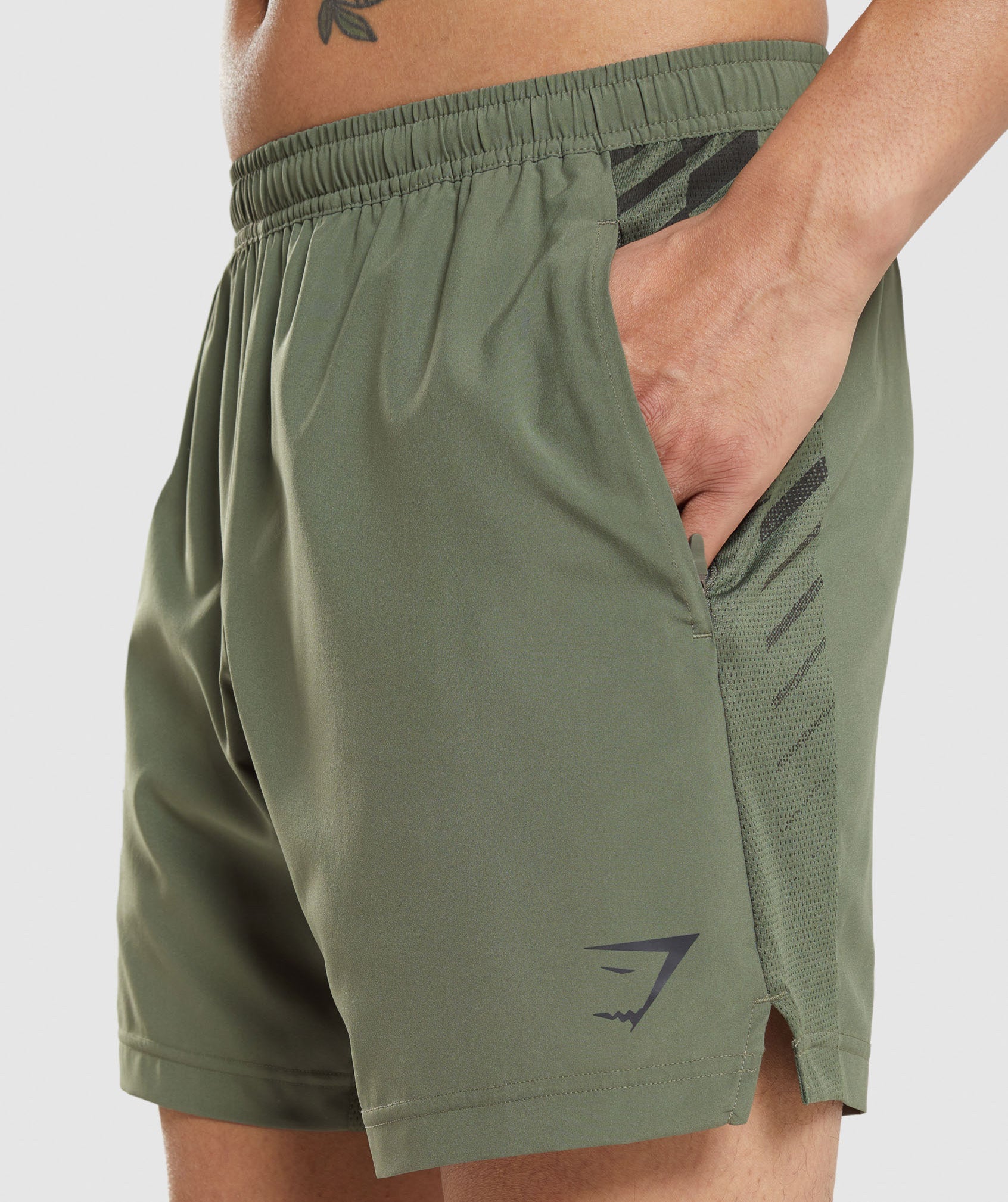 Sport Stripe 7" Shorts in Core Olive - view 6