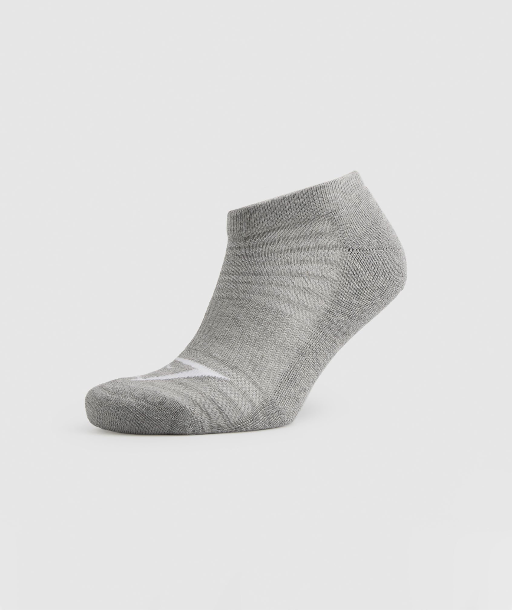 Trainer Socks 3pk in White/Light Grey Marl/Black - view 4