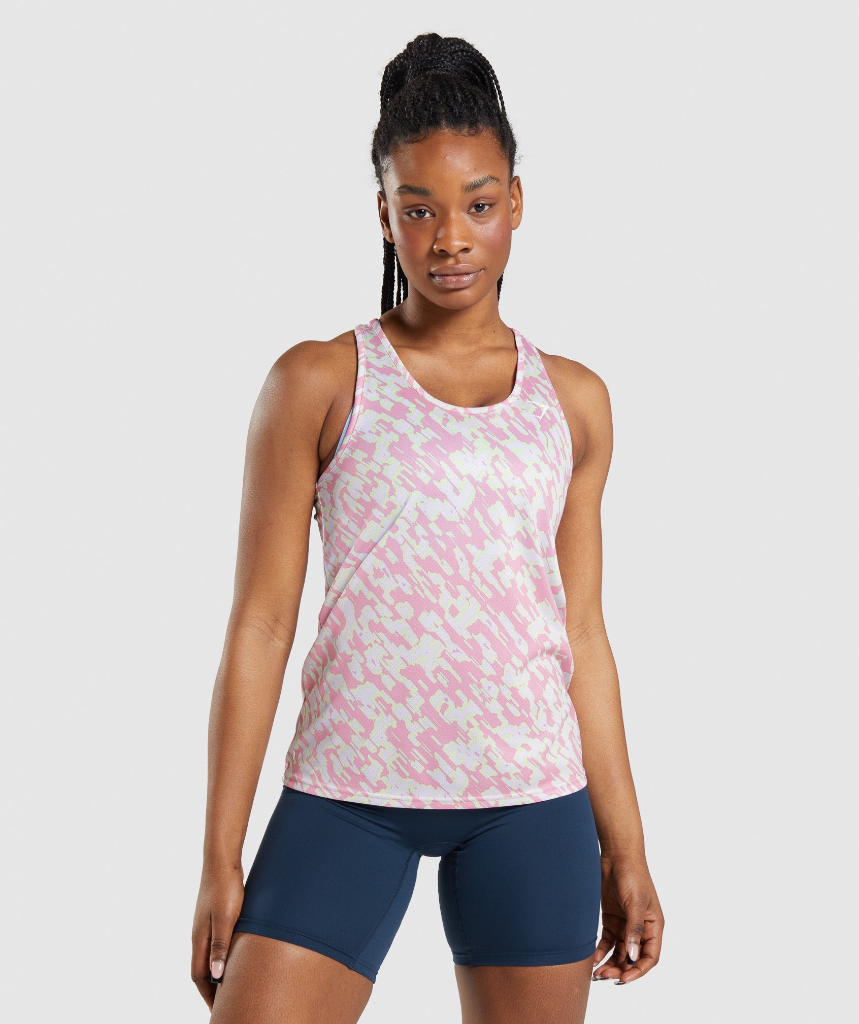 Training Tank in Pink Print - view 1