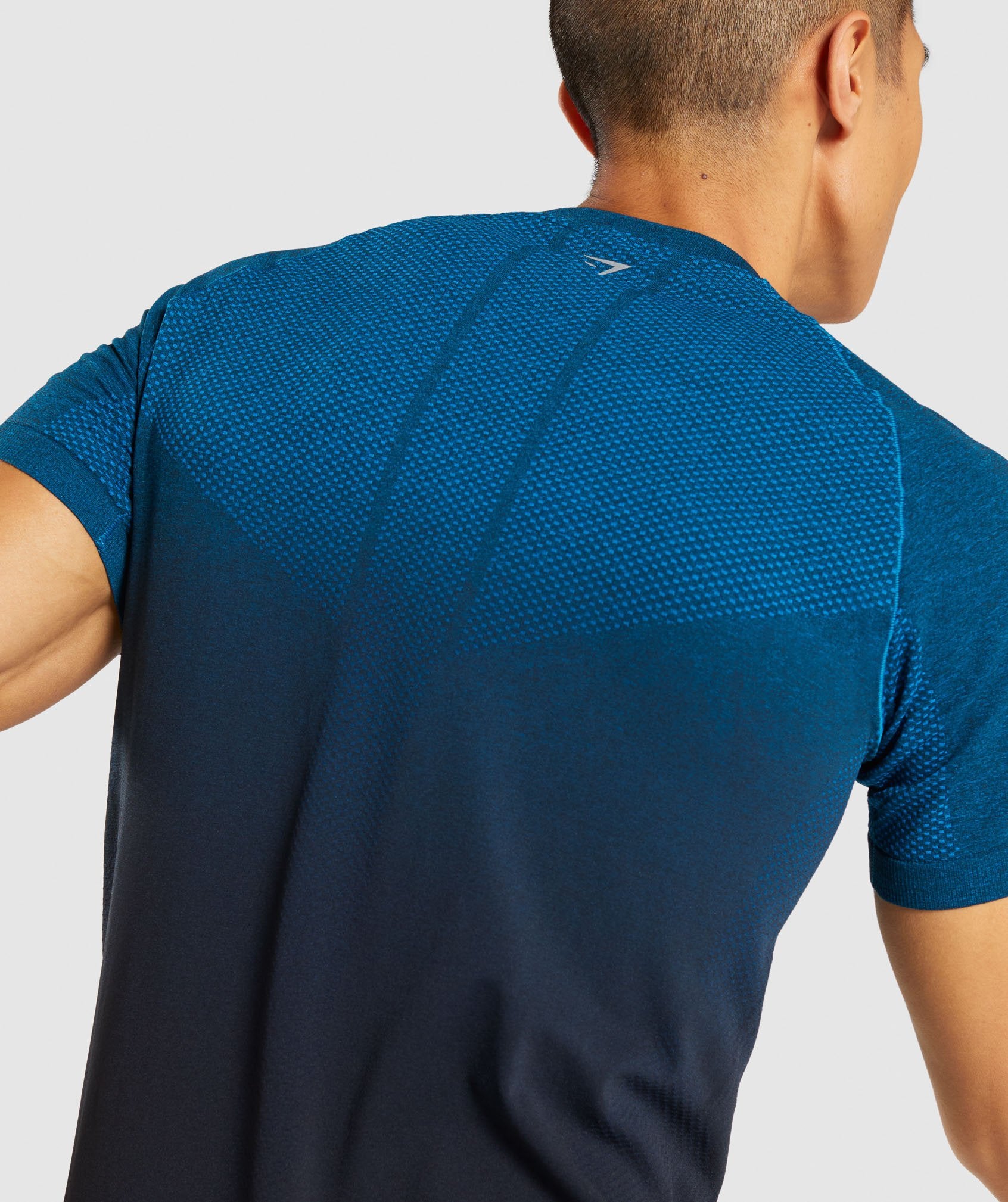 Vital Ombre Seamless T-Shirt in Teal Marl/Black - view 5