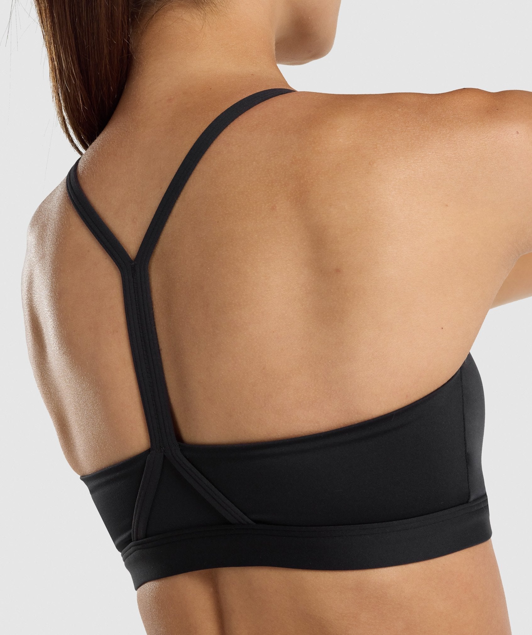 V Neck Sports Bra in Black - view 5