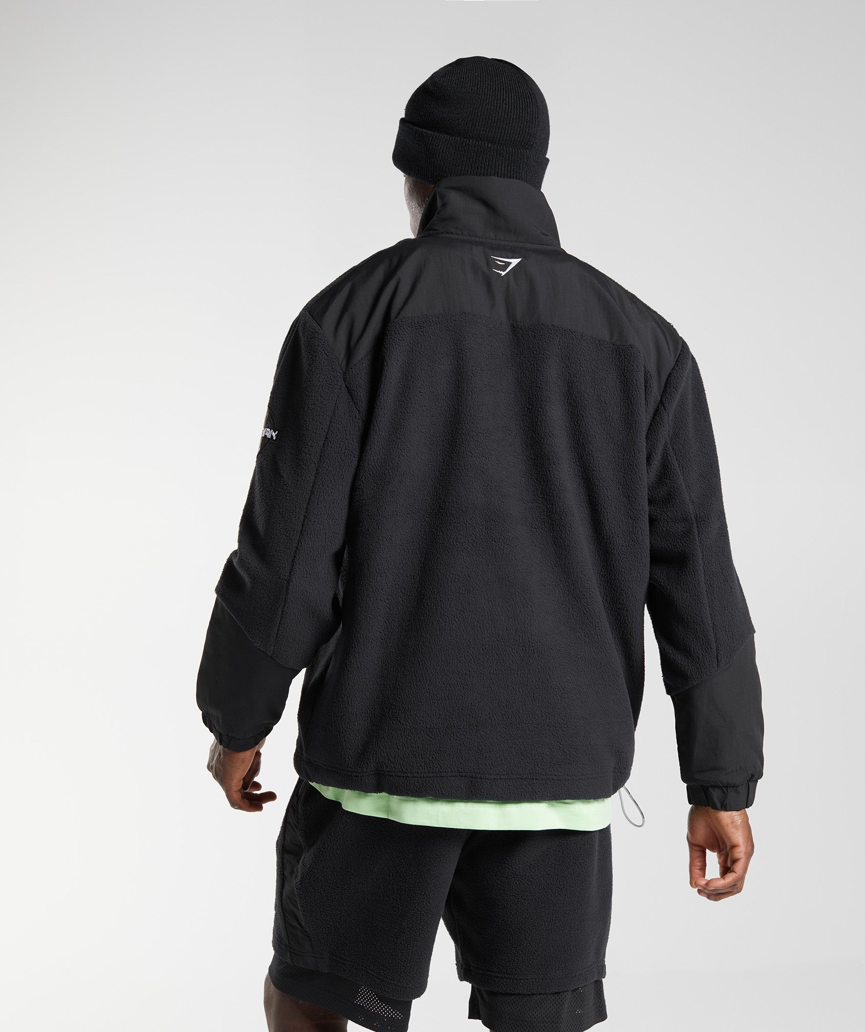 Vibes Fleece 1/4 Zip in Black - view 2