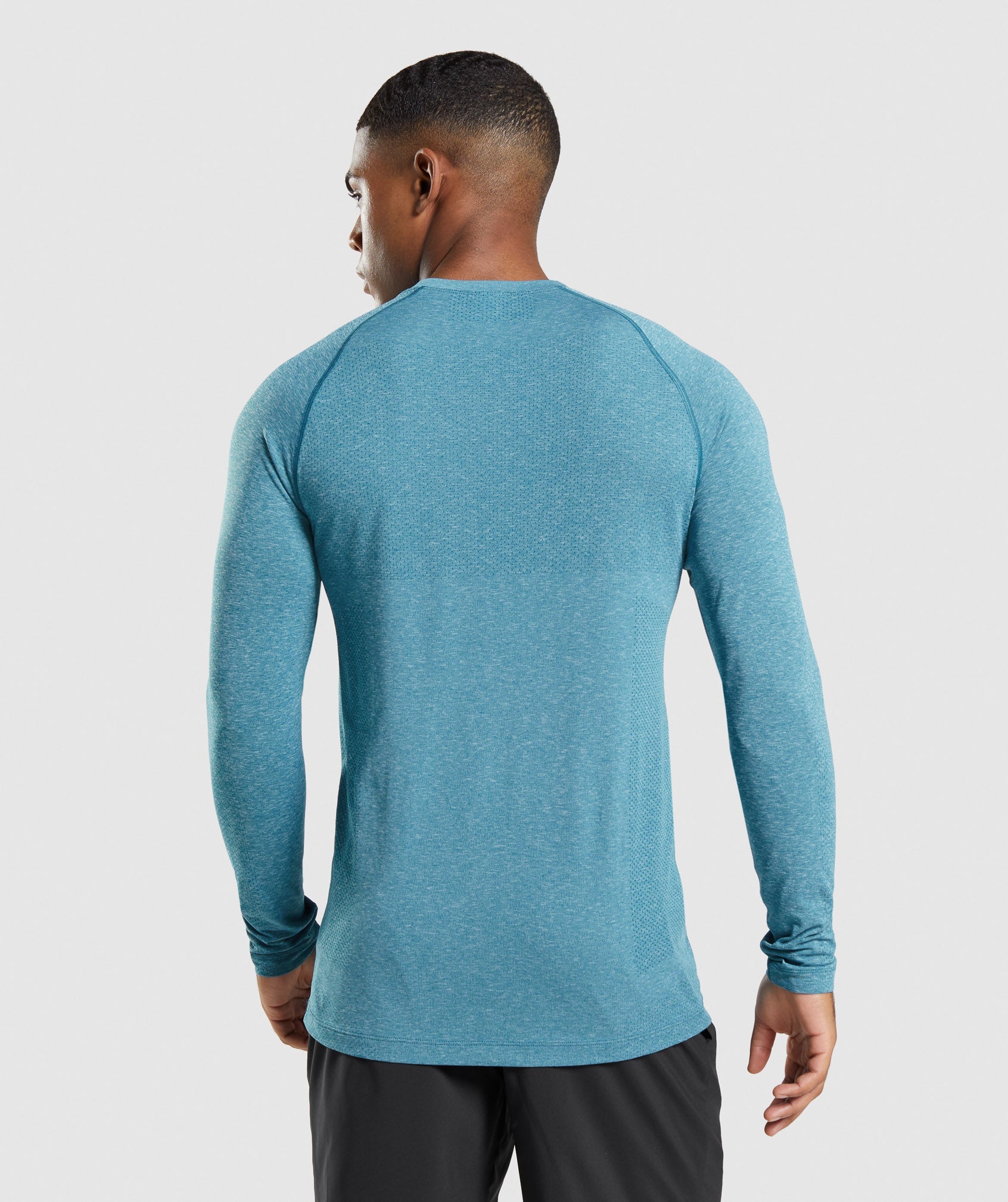 Vital Seamless Light Long Sleeve T-Shirt in Tahoe Teal Marl - view 3