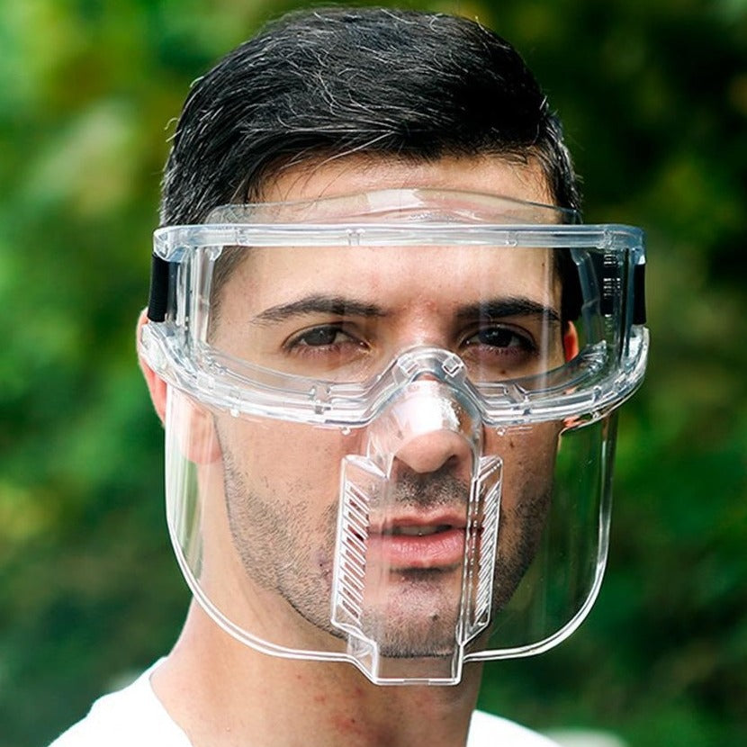Polycarbonate Safety Face Shield With Detachable Goggles Fanduco
