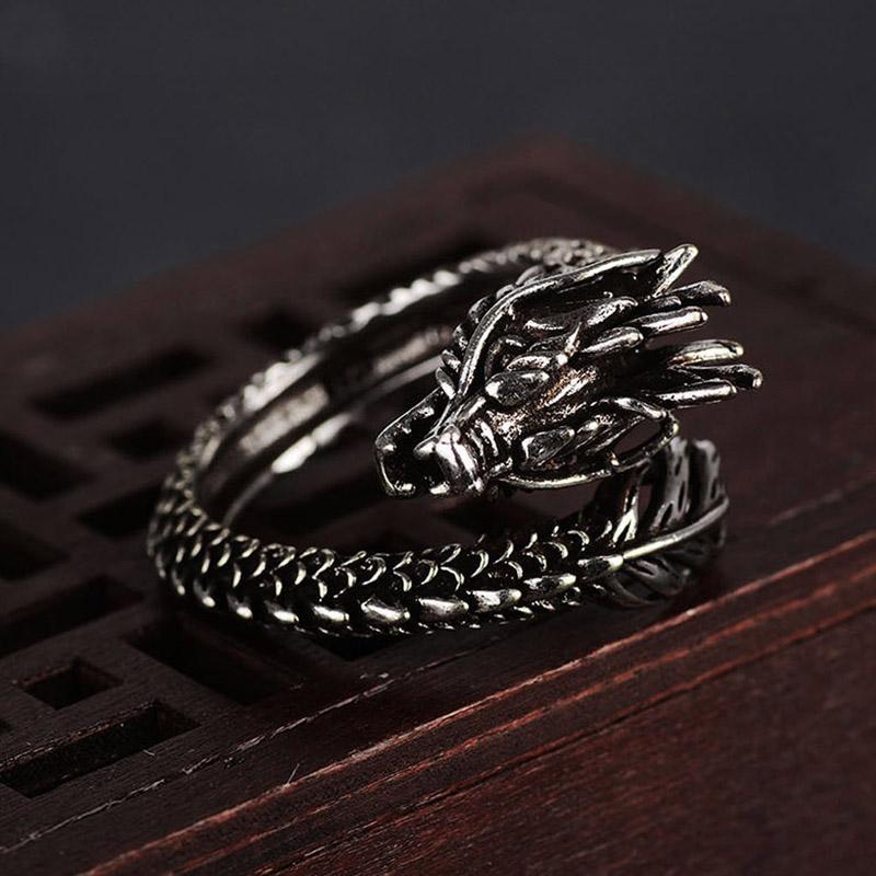 Adjustable Coiled Dragon Ring - Fanduco