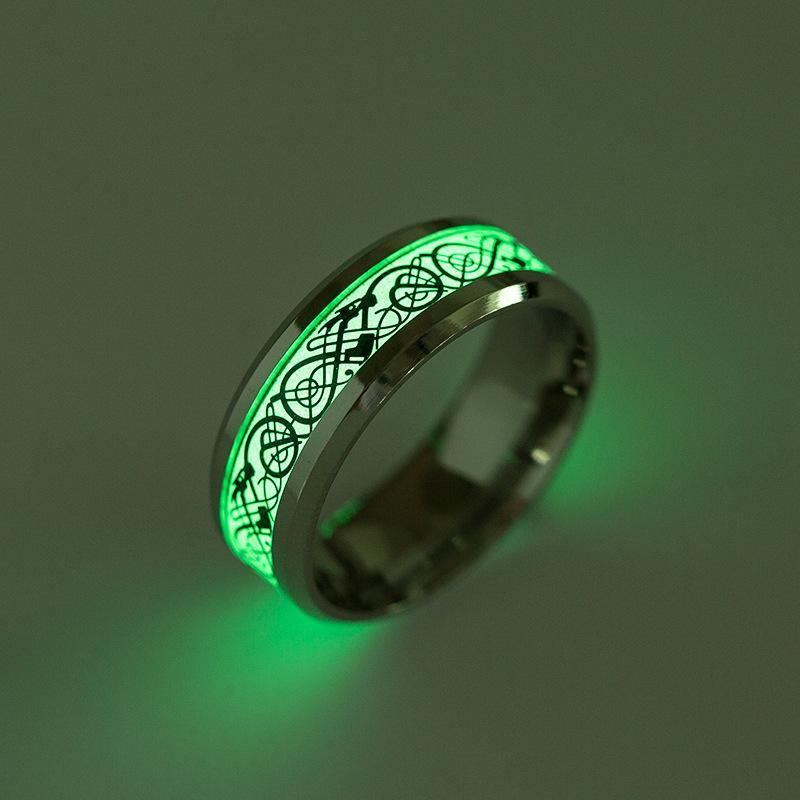 Celtic Dragon Glow In The Dark Ring - Fanduco