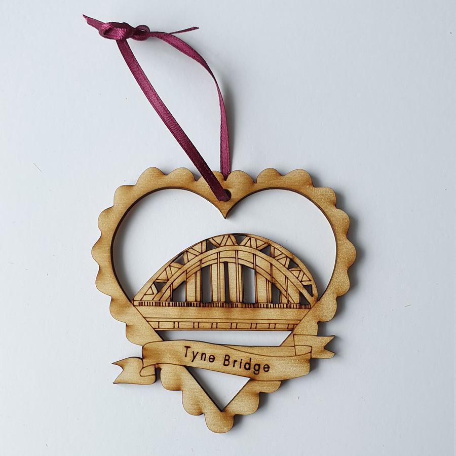 Tyne Bridge Geordie Christmas Tree Decoration  Bauble – Geordie Gifts