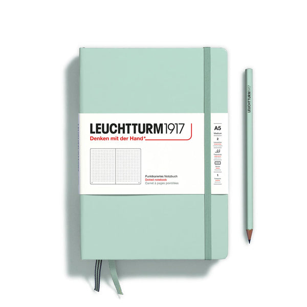 LEUCHTTURM1917 - Official Bullet Journal - Medium A5 - Hardcover Dotted  Notebook (Emerald) - 240 Numbered Pages 