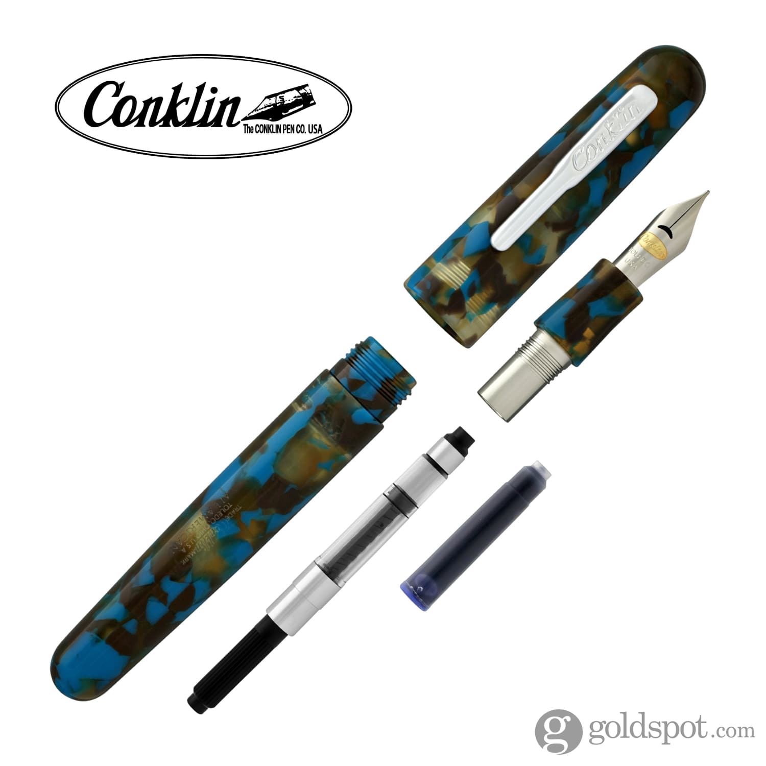 Conklin All American Fountain Pen in Southwest Turquoise