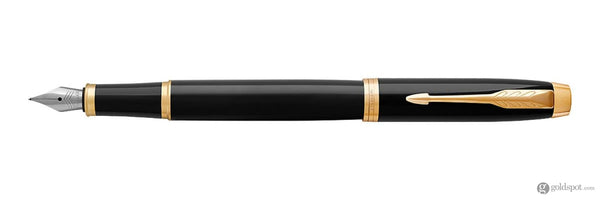 Parker Im Rollerball Pen Black Lacquer with Gold Trim