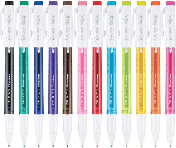 Pilot FriXion Clicker Erasable Gel Pens in Black, Blue & Red - Fine Po -  Goldspot Pens