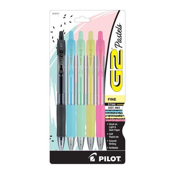 Pilot G2 Mosaic Collection Gel Roller Fine Point Pens, Assorted Colors -  Shop Pens at H-E-B