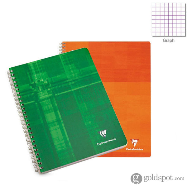 Clairefontaine Large Side Spiral Bound Notebook: Multiple Subjects (6.75 x  8.75)