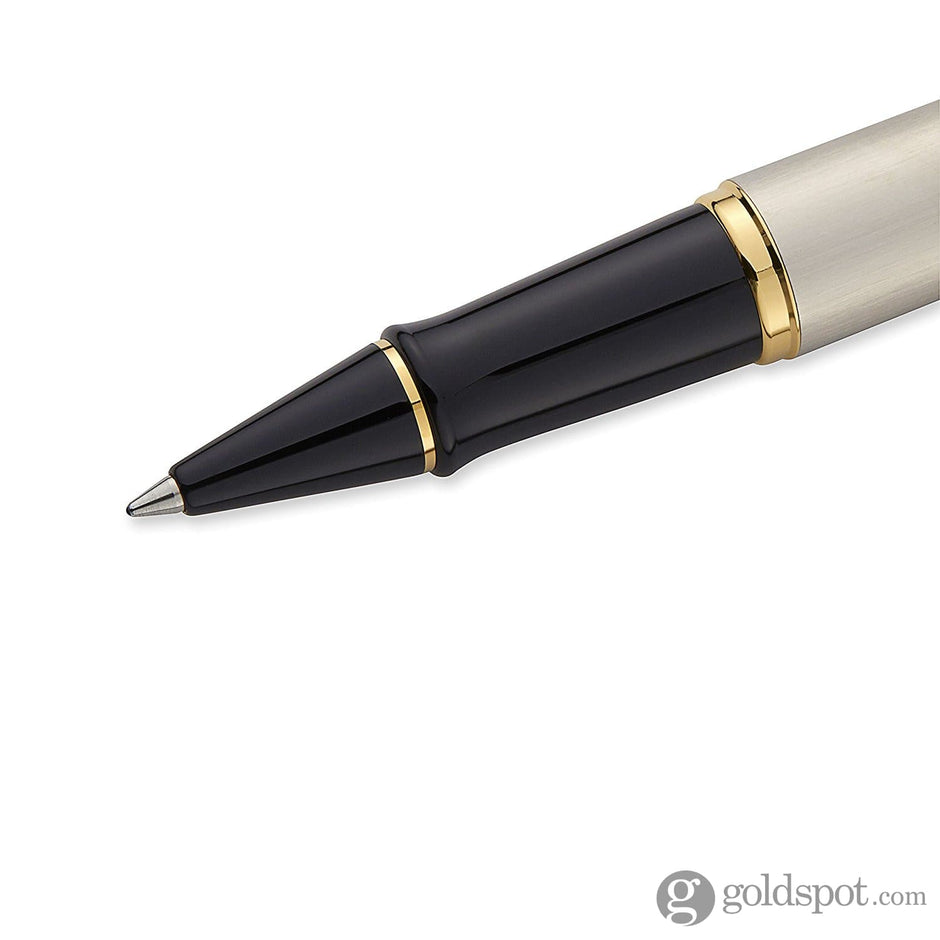 Waterman Expert Rollerball Pen In Stainless Steel With Gold Trim Goldspot Pens