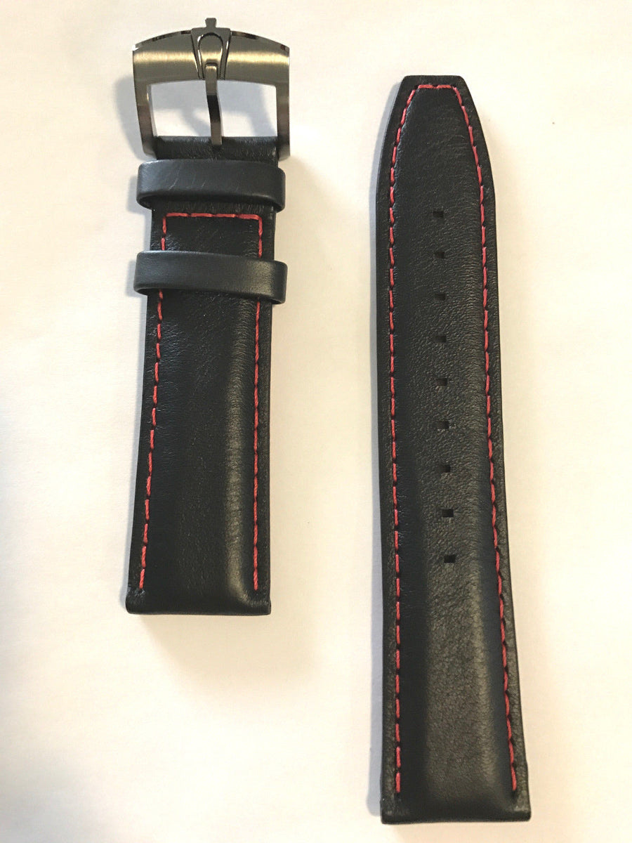 Bulova Accutron 98B252 20mm Black Leather Watch Band – WATCHBAND EXPERT