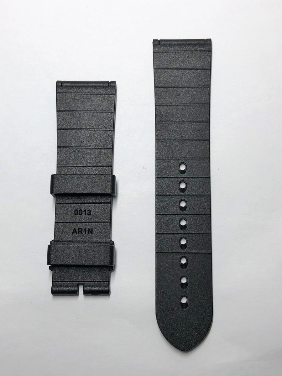 Movado Series 800 Black Rubber 22mm Watch Band | W.B.E