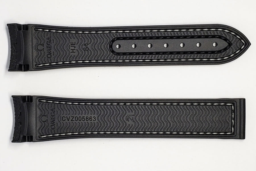 omega 21mm leather strap