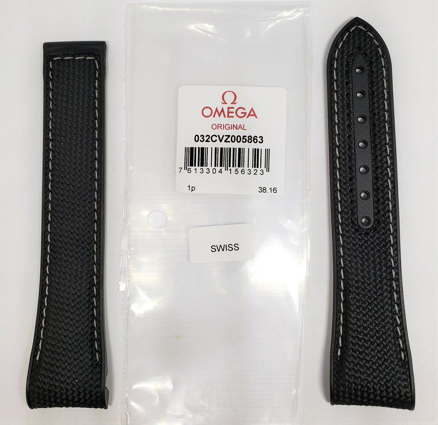 omega 21mm leather strap