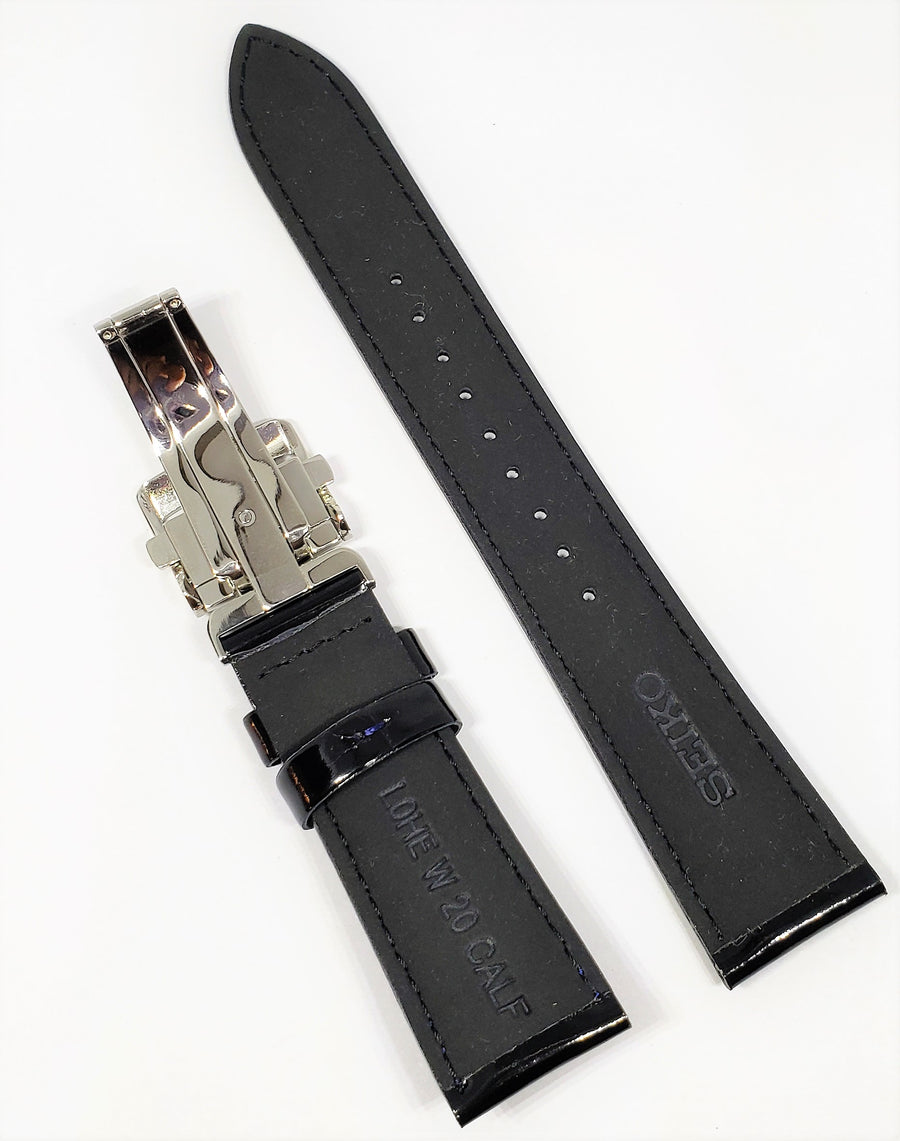 Seiko Presage SRPB43 / SRPB43J Black Leather 20mm Watch Band | WATCHBAND  EXPERT