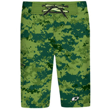 Cargar imagen en el visor de la galería, Green Camouflage Board Shorts
