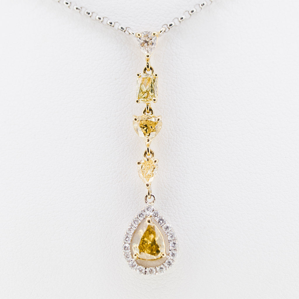By The Yard Diamonds With Champagne Diamonds Pendant