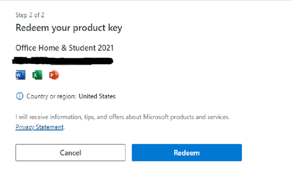 Redeem your product key