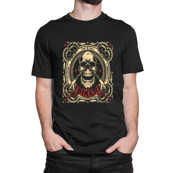 Skull Biker T-Shirt – Classic Biker Gear