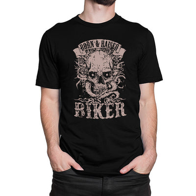 Born And Raised As A Biker T-Shirt – Classic Biker Gear