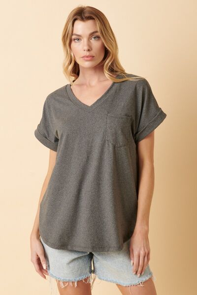 Zenana Full Size V-Neck Short Sleeve Slit T-Shirt and Shorts Set – Momma  B's Boutique