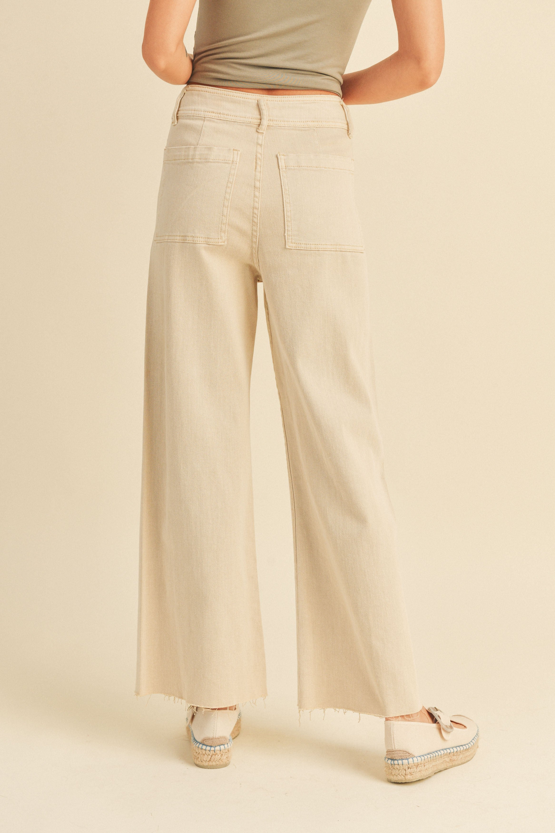 Miou Muse - Straight Wire Leg Denim Pants - MMP623