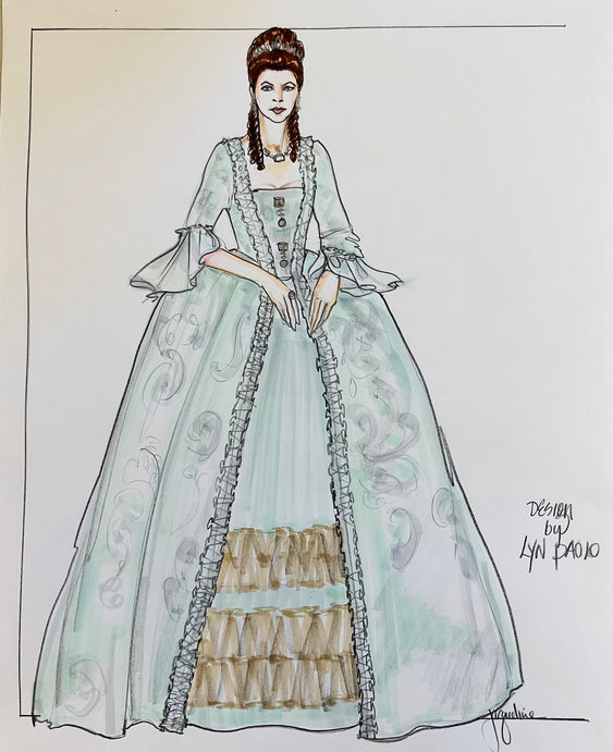 Costume Sketch for Queen Charlotte