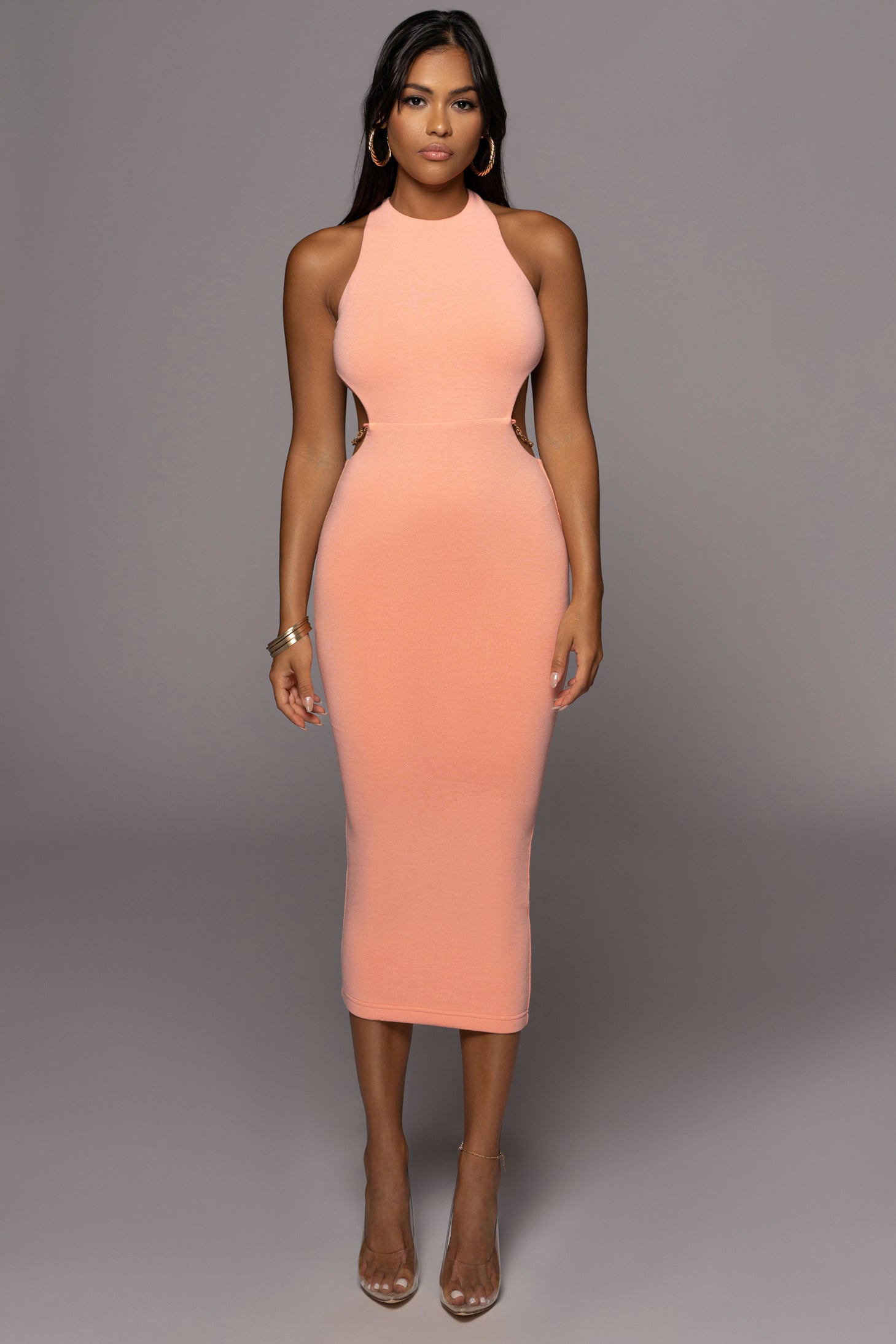 Peach Meara One Shoulder Dress – JLUXLABEL