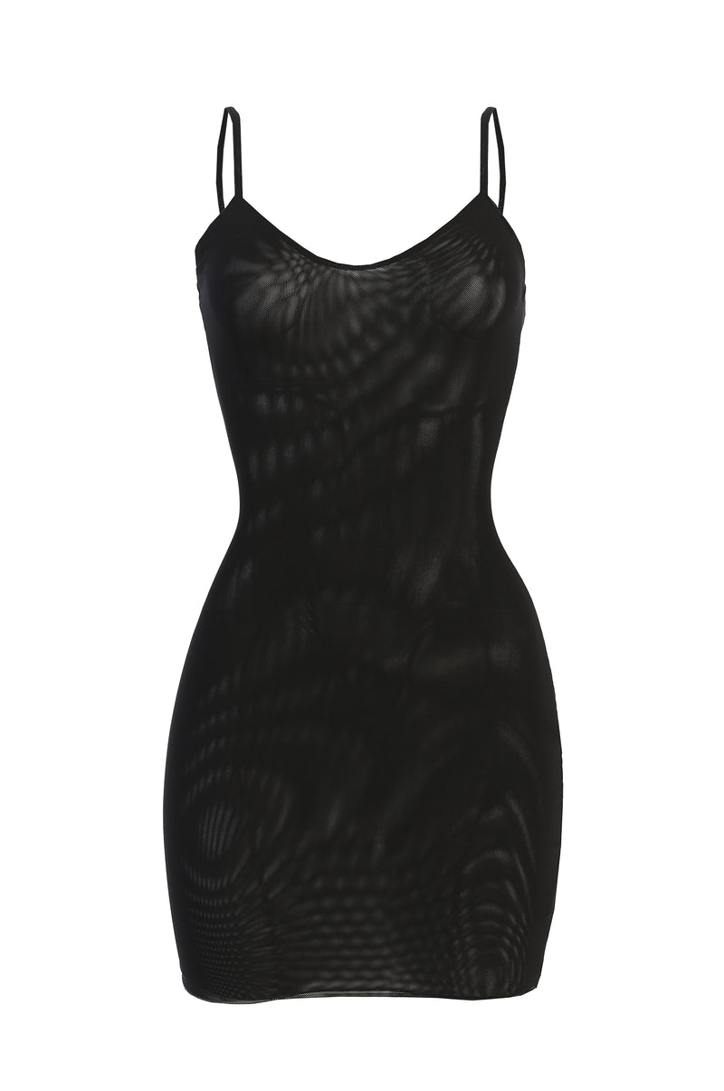 Noir Mesh Layering Mini Dress Undergarment – JLUXLABEL