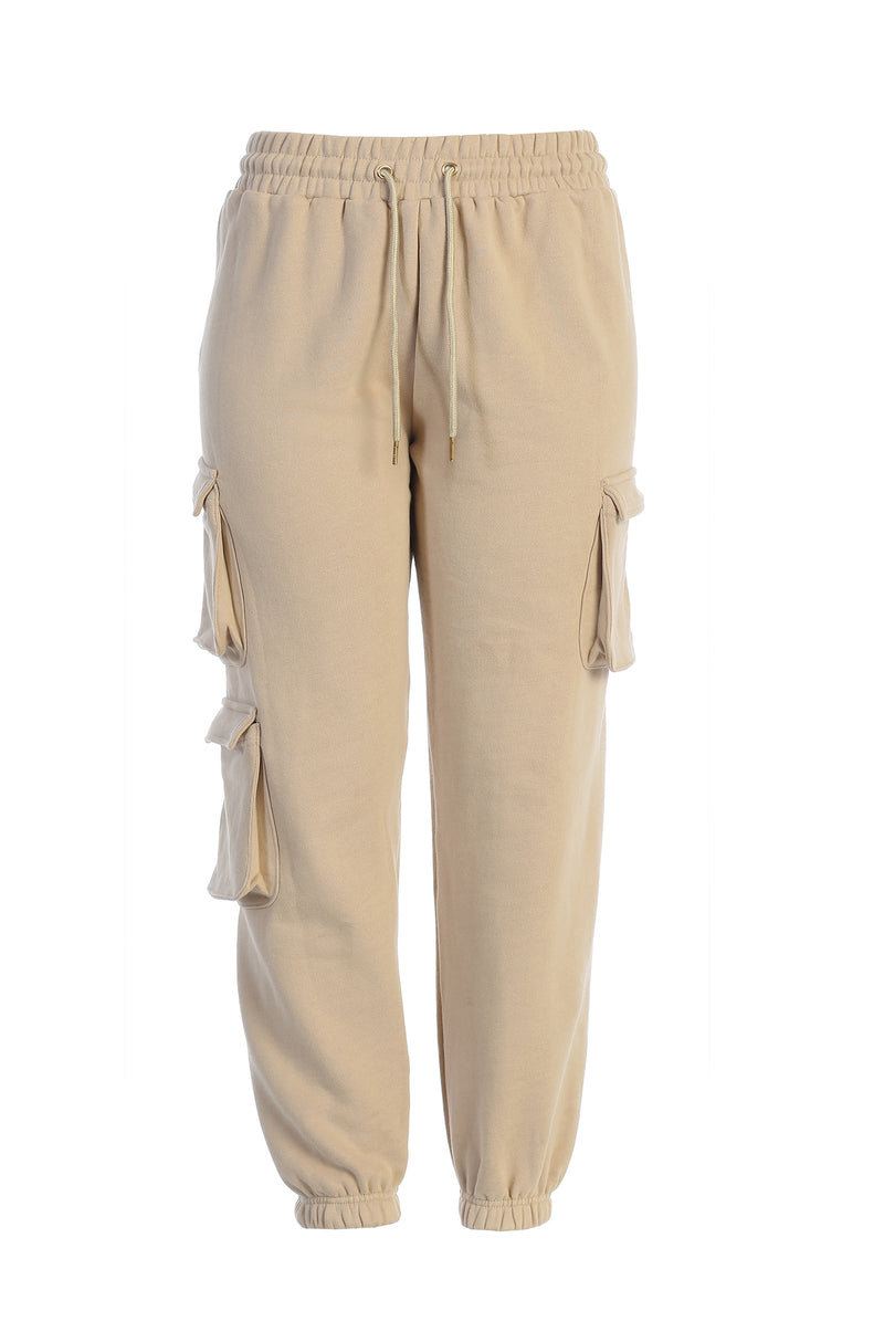 BEIGE LAYTON UNISEX CARGO JOGGERS – JLUXLABEL