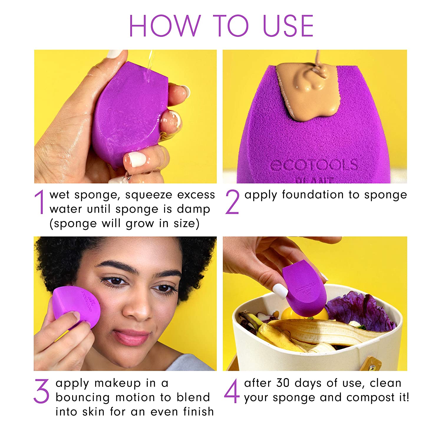 EcoTools Bioblender Biodegradable Makeup Sponge Duo