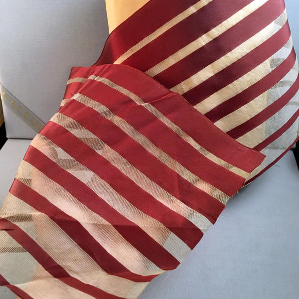 WIDE Antique Striped Silk Organza Ribbon | Elizabeth Emerson Designs
