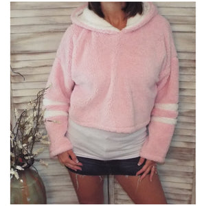 plush hoodie sweater