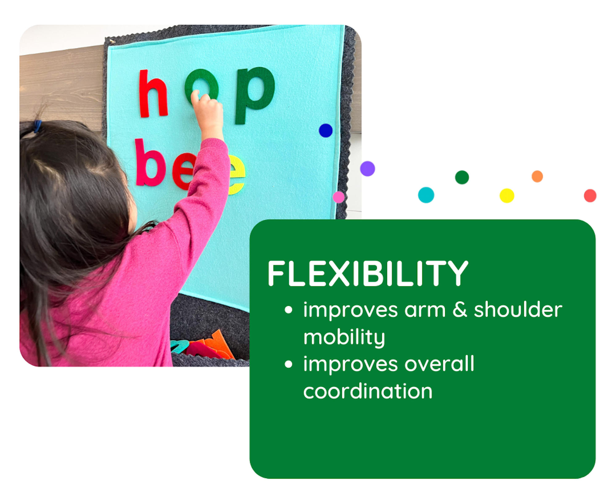 Vertical Play can improve flexibility and arm mobility in children