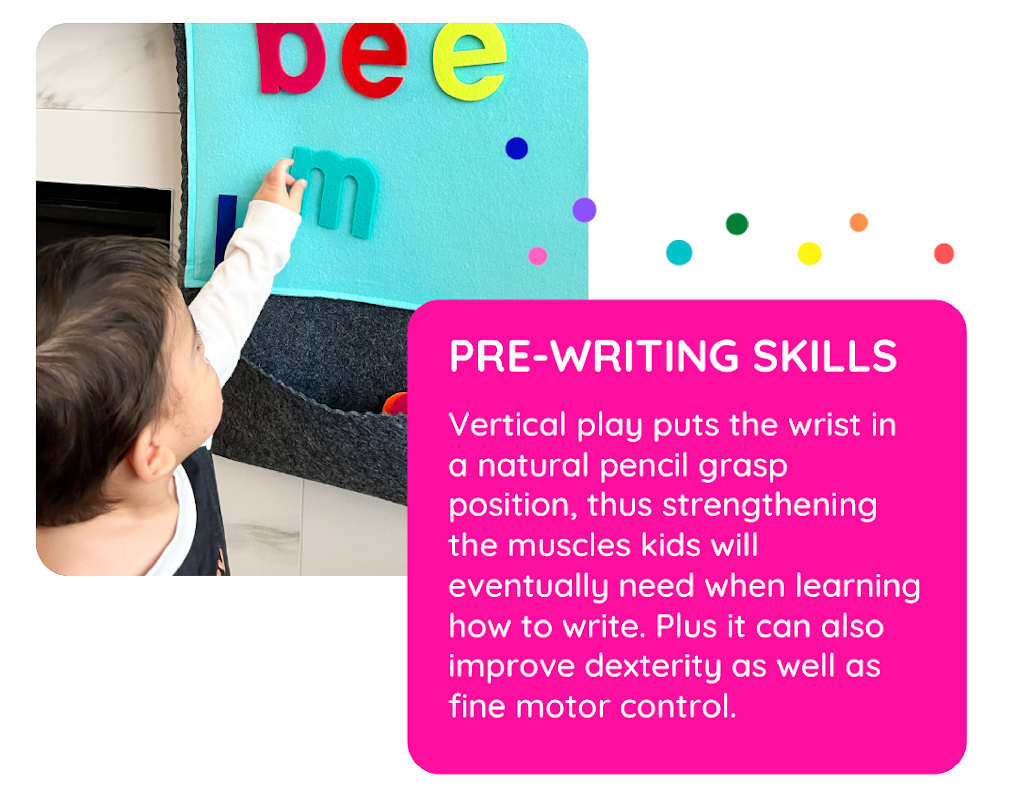 pre writing skills can be developed through vertical play