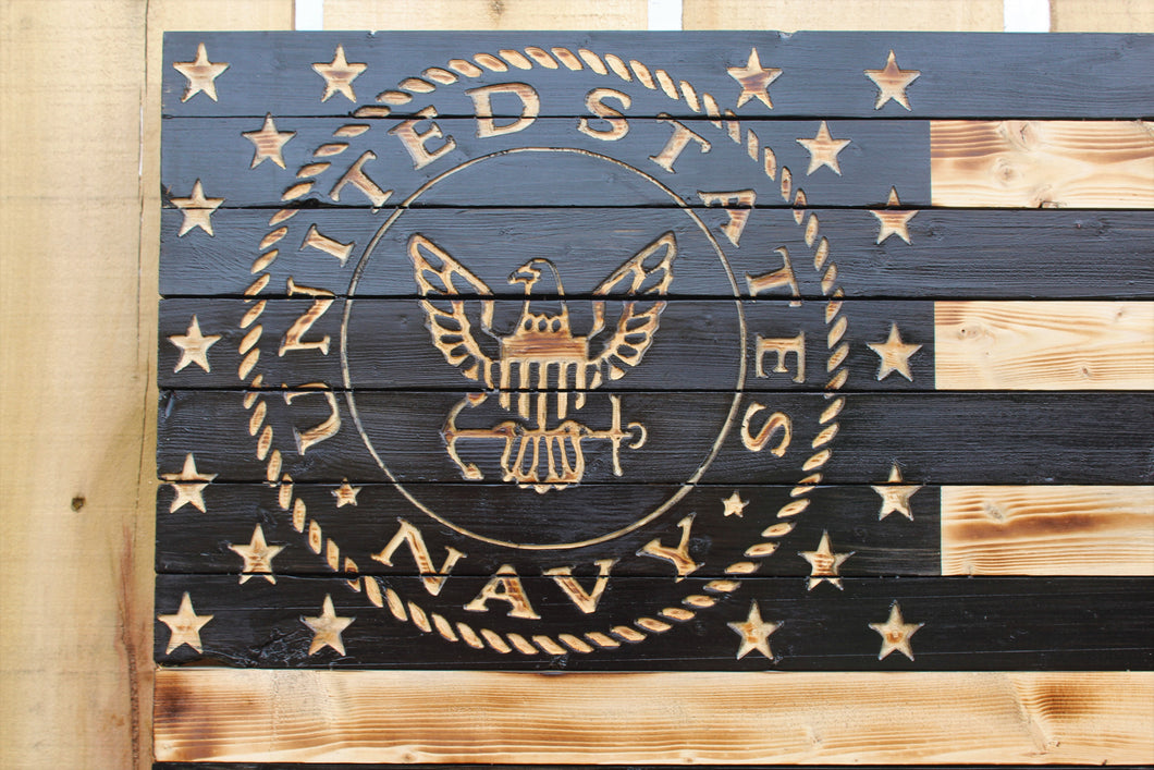 U.S. Navy Rustic Wooden Flag – American Pride Handmade ...