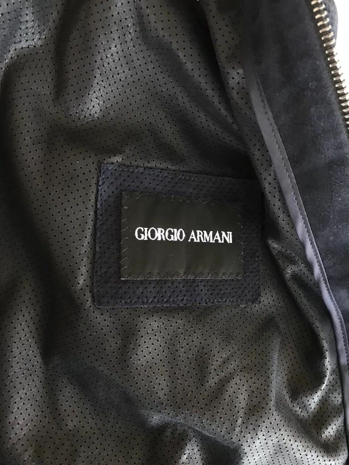 emporio armani men's leather jacket